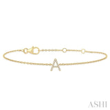 A' Initial Diamond Bracelet