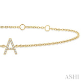 A' Initial Diamond Bracelet