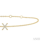 X' Initial Diamond Bracelet