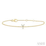 Y' Initial Diamond Bracelet