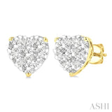 Heart Shape Lovebright Essential Diamond Stud Earrings