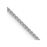 14K White Gold 20 inch 1.25mm Spiga with Lobster Clasp Chain