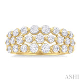 Three Row Diamond Fashion Band