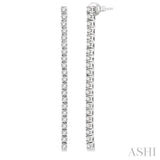 Diamond Tennis Long Earrings