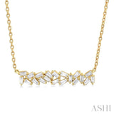 Scatter Baguette Diamond Fashion Necklace