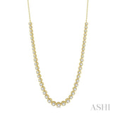 3 ctw Round Cut Diamond Illusion Necklace in 10K Yellow Gold